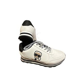 Karl Lagerfeld White and Black Sneakers for Women